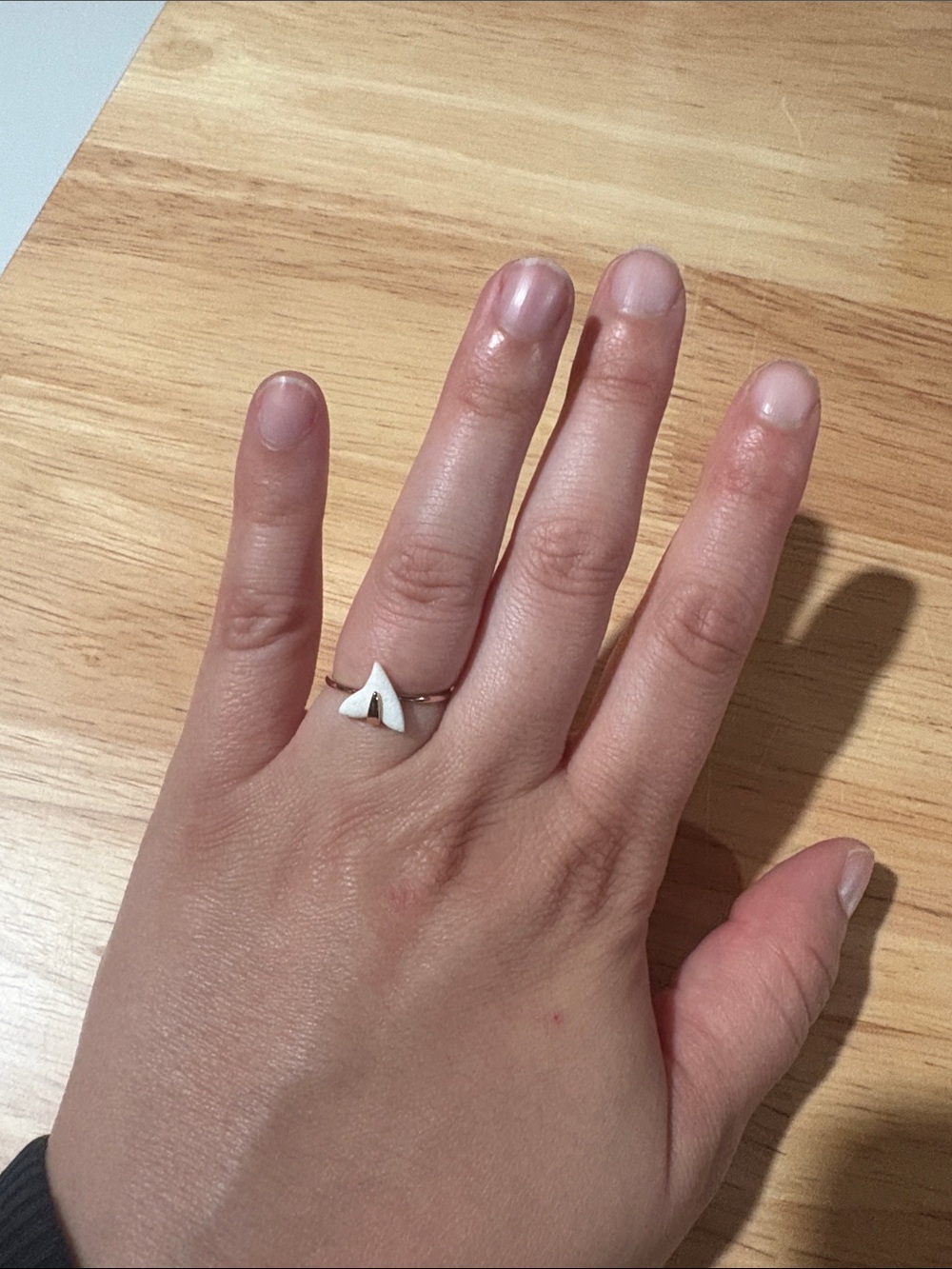 Pura Vida Size 7 Rose Gold Shark Tooth Ring